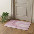 3 X 5 Blush And Ivory Geometric Washable Area Rug With UV Protection