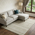 8 X 10 Khaki And Ivory Southwestern Washable Area Rug With UV Protection