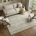 9 X 12 Khaki And Ivory Southwestern Washable Area Rug With UV Protection