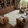 10 X 14 Khaki And Ivory Southwestern Washable Area Rug With UV Protection