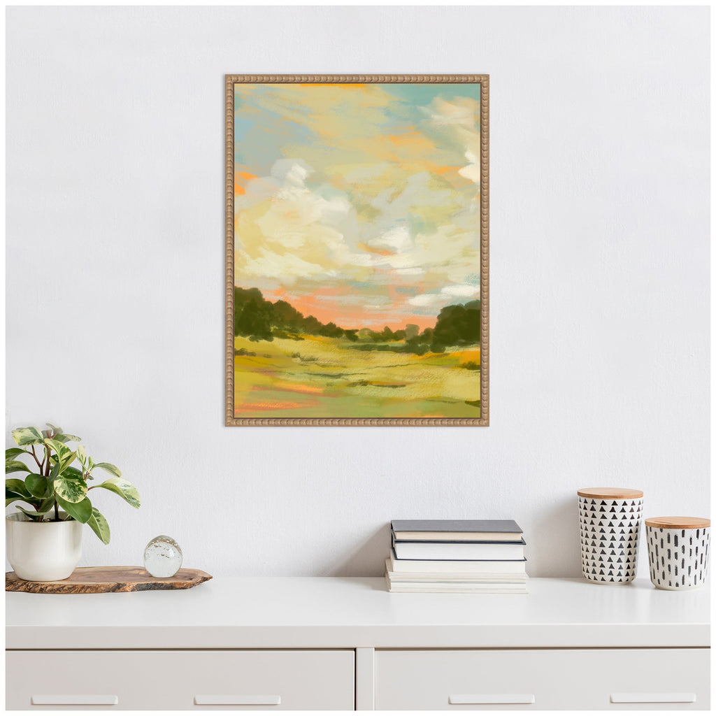 Sylvie Landscape 2 Framed Canvas by Annie Quigley