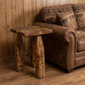 24 Inch Brown Distressed Reclaimed Wood Square End Table