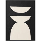Sylvie White Geometric Abstract Framed Canvas by July Art Prints