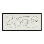 Sylvie Dancing Circles Framed Canvas by Teju Reval of SnazzyHues