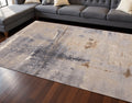 7 X 10 Taupe Brown And Gray Abstract Area Rug