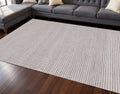 8 X 11 Beige And Cream Geometric Hand Woven Area Rug