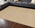 8 X 11 Beige Hand Woven Area Rug