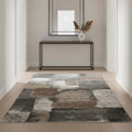 4 X 6 Gray Brown And Ivory Abstract Area Rug
