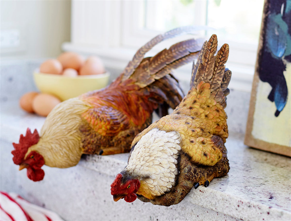 Hen/Rooster Shelf Sitter (Set of 2)