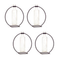 Hanging Vase in Circle Stand (Set of 4)