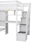Loft Bed With Built In Desk And Staircase