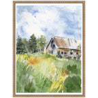 Sylvie Vermont Barn in Summer Framed Canvas by Patricia Shaw