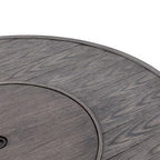Tenaya Round Wicker FirePit Table with Metal Cover