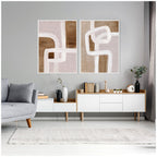 Sylvie Rhythmic Lines I and II Framed Canvas Art Set by Nikita Jariwala