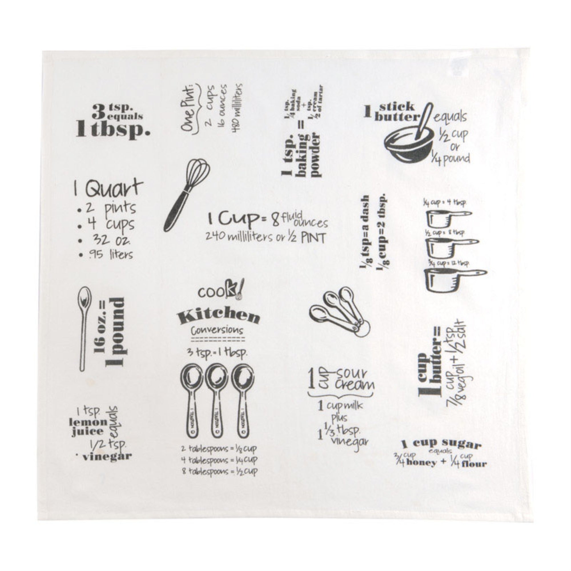 FLOUR SACK GRAPHIT26X26 (Pack of 6)