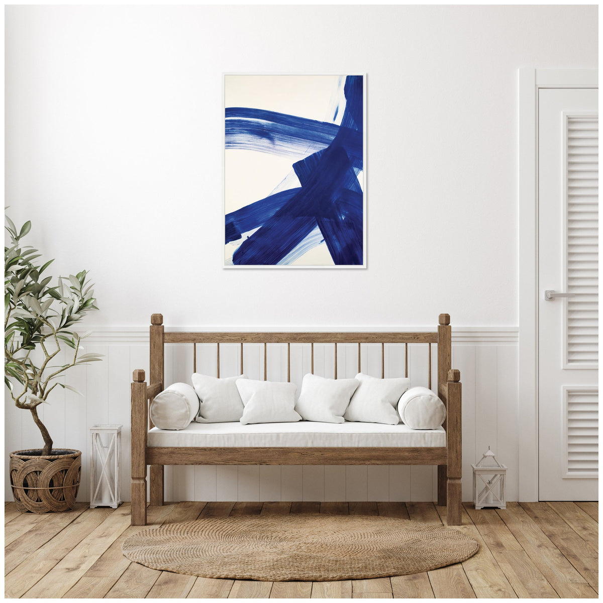 Colbalt Mark No. 2 by Amy Lighthall Framed Canvas Wall Art Print