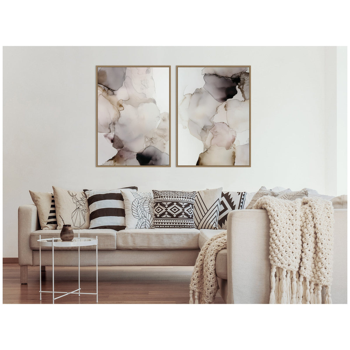 Smoke No. 1 & No. 2 2 Piece Framed Canvas Wall Art Set by Amy Lighthall
