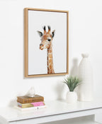 Sylvie Baby Giraffe Framed Canvas by Amy Peterson