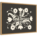 Aurelia Black Cream 012 by Vicky Yorke Framed Canvas Wall Art Print