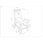 Vanilla - Real Marble Dining Table And Chair Set With Upholstery - Beige / Natural