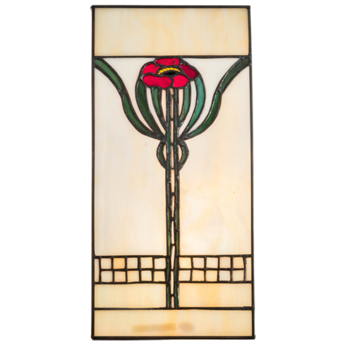 6 Inch  Wide X 12 Inch  High Poppy Window
