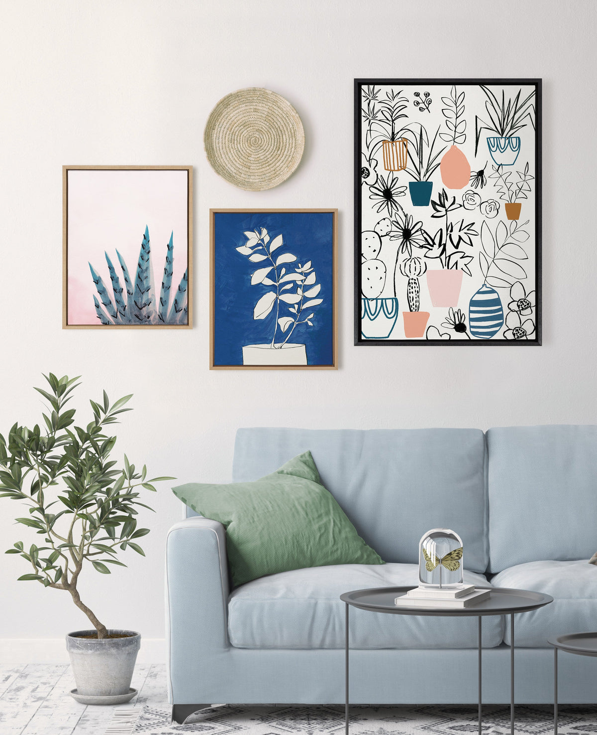 Sylvie Plant Kingdom  Framed Canvas by Teju Reval