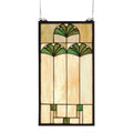 11 Inch W X 20 Inch H Ginkgo Stained Glass Window