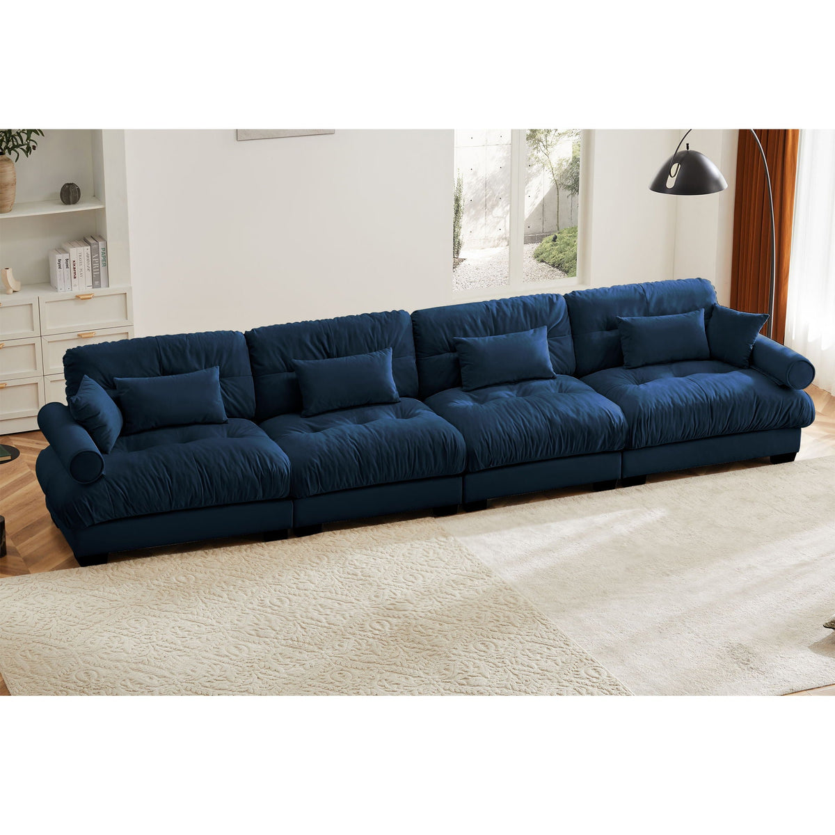 Super Comfort Oversized Modular Sectional Sofa, Deep Seat Convertible L Shaped Couch