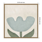 Blue Flower by Gabrielly Guedes Framed Canvas Wall Art Print