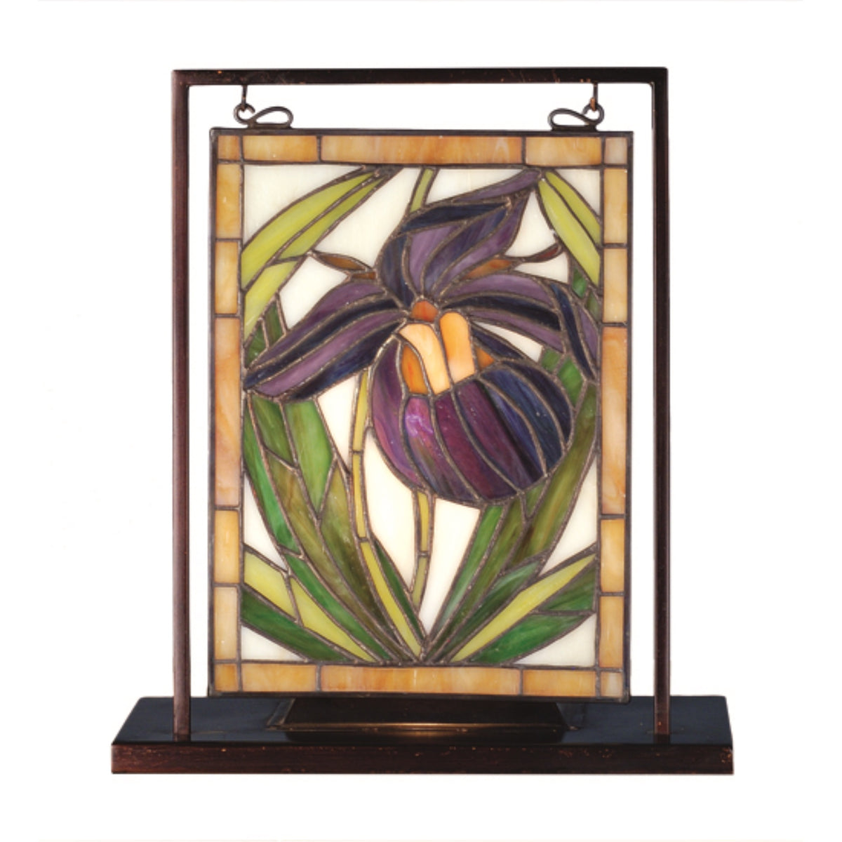 9.5 Inch W X 10.5 Inch H Lady Slippers Lighted Mini Tabletop Window