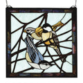 18 Inch W X 18 Inch H Backyard Friends Stained Glass Window