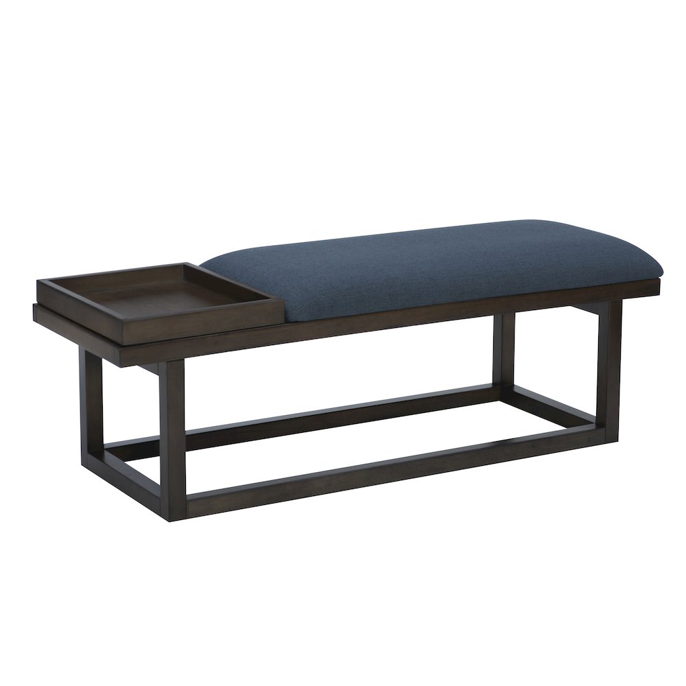 Georgia Bench With Tray Brown Navy