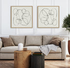 Sylvie Dancing Circles Framed Canvas by Teju Reval of SnazzyHues
