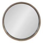 Hutton Round Wood Wall Mirror