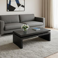 48 Black Wood Floating Frame Coffee Table