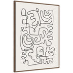 Connected Lines by Gabrielly Guedes Framed Canvas Wall Art Print