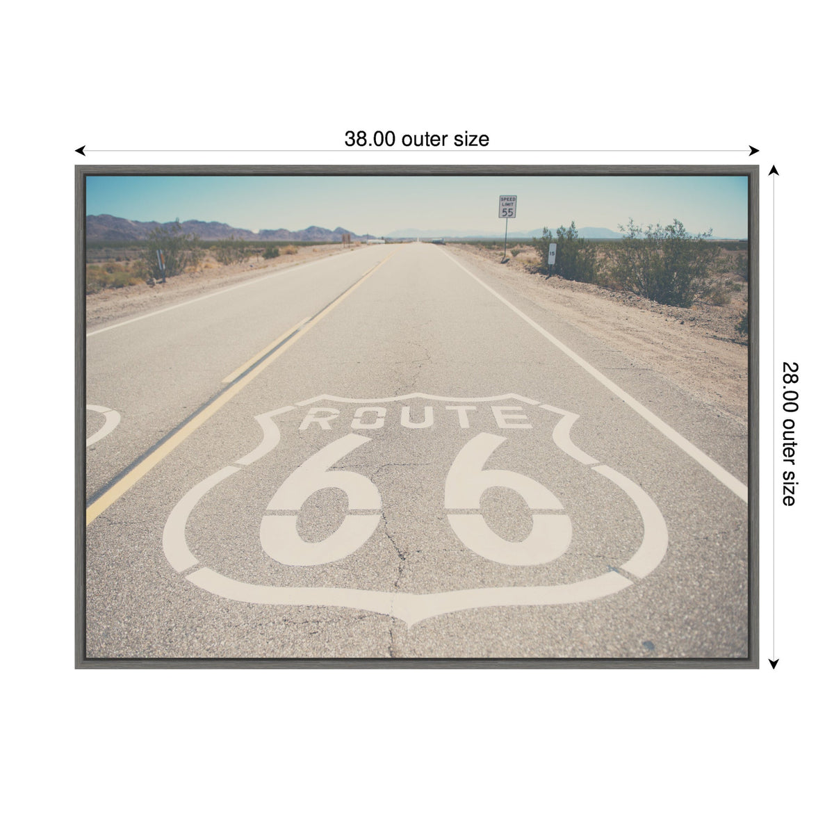 Sylvie Route 66 Framed Canvas by Laura Evans