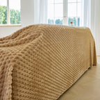 Thick Plush Non-Slip Sofa Throw Cover, Warm Soft Faux Fur Couch Protector for Winter