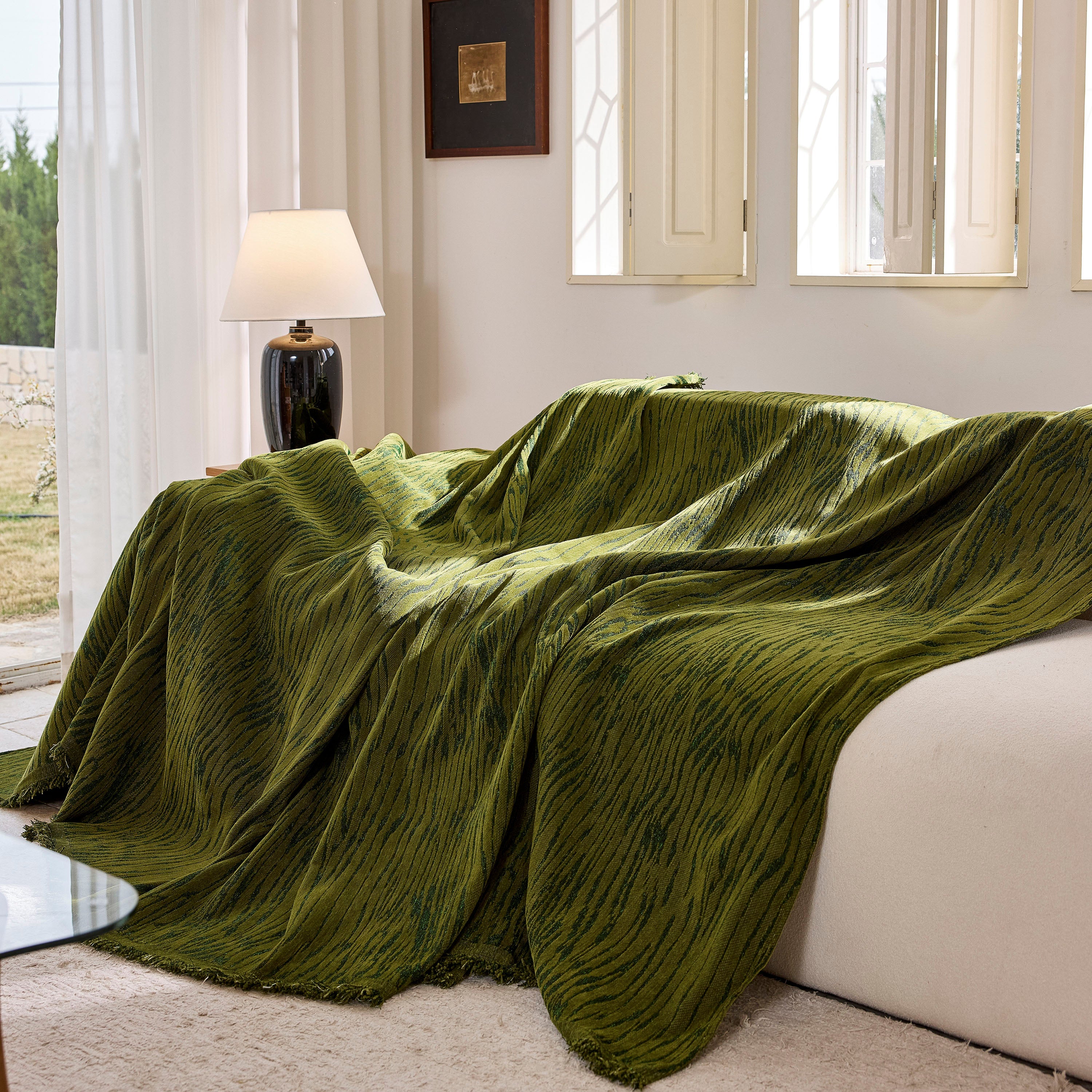 Chenille Sofa Cover Throw Couch Cover Blanket, Soft Slipcover Alternative for Pets