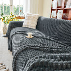 Thick Plush Non-Slip Sofa Throw Cover, Warm Soft Faux Fur Couch Protector for Winter