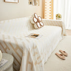 Fashion Chenille Couch Cover Blanket, Couch Non Slip Covers for Sectionals, Pet Friendly Couch Covers