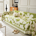 Chenille Floral Soft Thick Reversible Blanket Covers for Couch, Couch Protector Blanket Cover Sofa