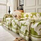 Chenille Floral Soft Thick Reversible Blanket Covers for Couch, Couch Protector Blanket Cover Sofa