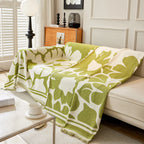Chenille Floral Soft Thick Reversible Blanket Covers for Couch, Couch Protector Blanket Cover Sofa