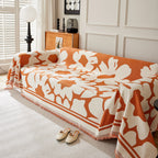Chenille Floral Soft Thick Reversible Blanket Covers for Couch, Couch Protector Blanket Cover Sofa