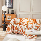 Chenille Floral Soft Thick Reversible Blanket Covers for Couch, Couch Protector Blanket Cover Sofa