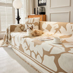 Chenille Floral Soft Thick Reversible Blanket Covers for Couch, Couch Protector Blanket Cover Sofa