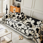 Chenille Floral Soft Thick Reversible Blanket Covers for Couch, Couch Protector Blanket Cover Sofa