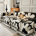 Chenille Floral Soft Thick Reversible Blanket Covers for Couch, Couch Protector Blanket Cover Sofa