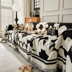 Chenille Floral Soft Thick Reversible Blanket Covers for Couch, Couch Protector Blanket Cover Sofa